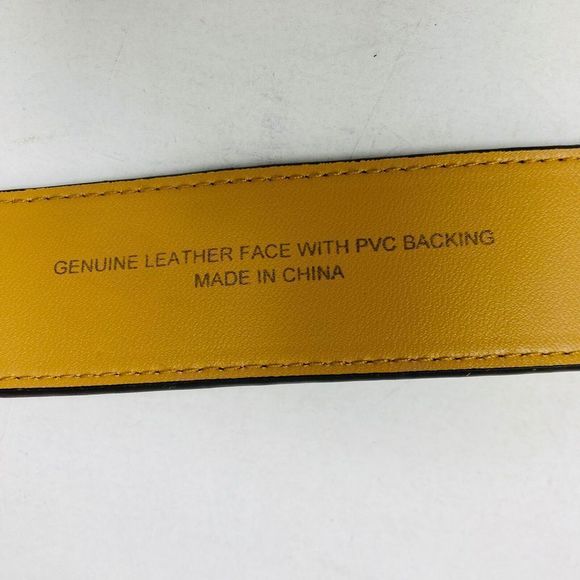 Leopard Print Leather Belt with Gold Toned Square Buckle Women Size Small 28-32” - Picture 6 of 8